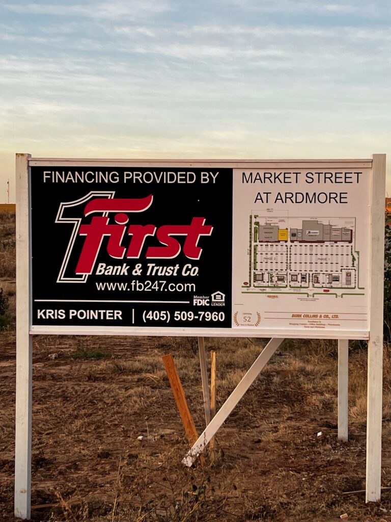 Market Street First Bank & Trust co custom built sign