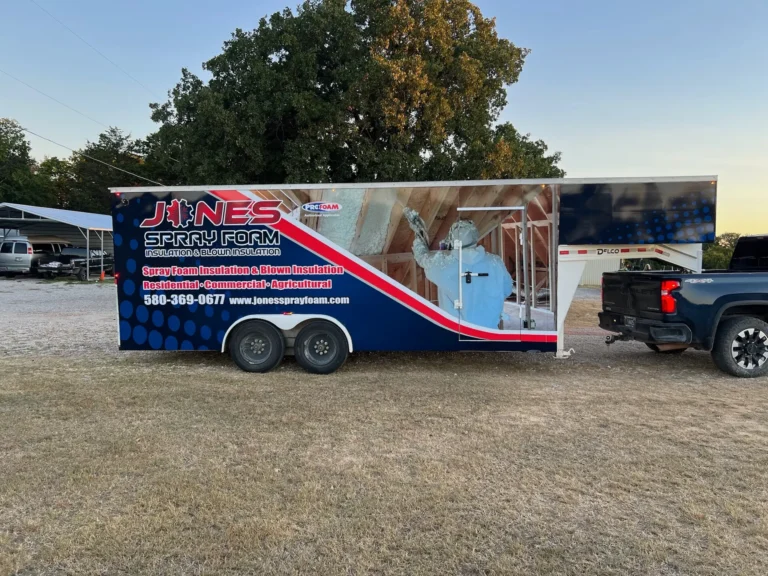 Jones Spray Foam Trailer Wrap: Durable Branding for the Job Site